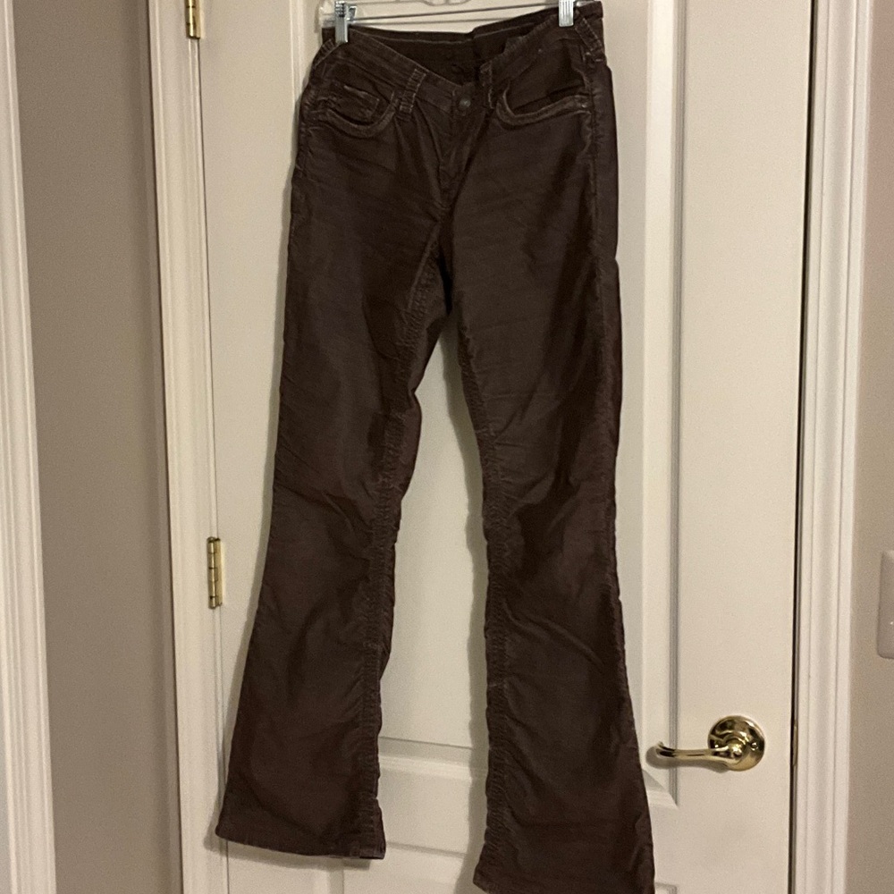 Stitches Dark Brown Flared Bootcut Pants